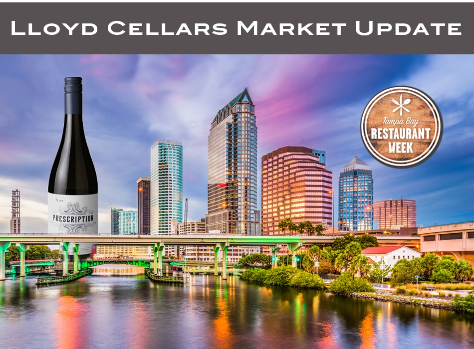 Prescription Vineyards is returning to in-market programming as the exclusive wine sponsor for Tampa Bay Restaurant Week happening June 17th - 27th, 2021. Here, in our Lloyd Cellars Market Update, we always share recent scores and links to promotional assets such as Shelf-Talkers, Line Cards, Data Sheets, and Bottle Shots.