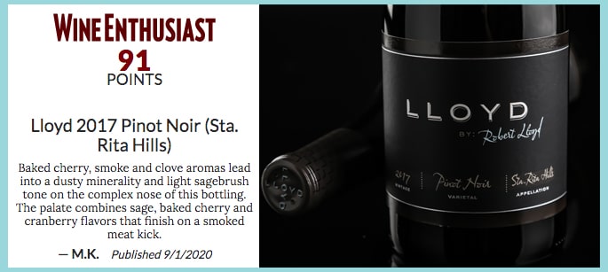 Pinot gets 91 Points from Wine Enthusiast